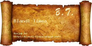 Blandl Tímea névjegykártya