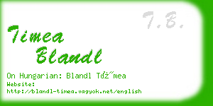 timea blandl business card